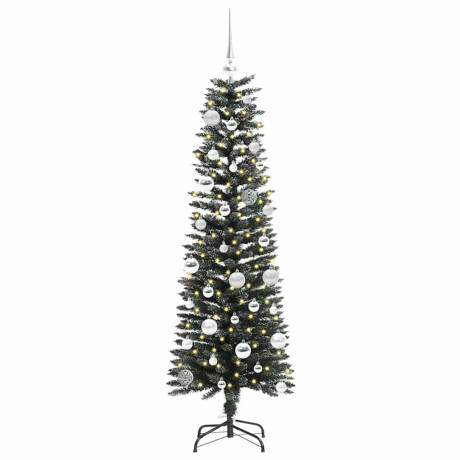 vidaXL Kunstkerstboom Groen 43 x 43 x 150 cm PVC en Plastic en Staal afbeelding3 - 1