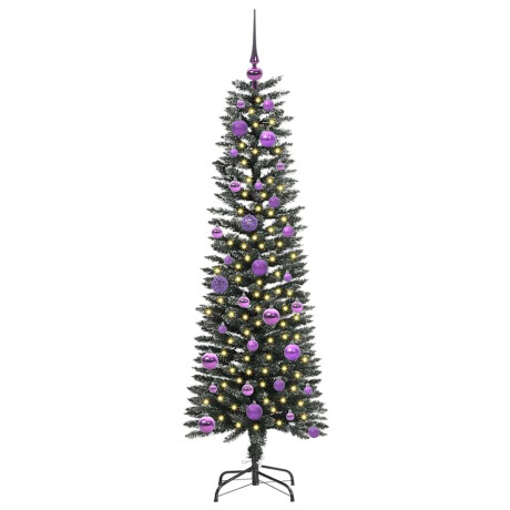 vidaXL Kunstkerstboom Groen 43 x 43 x 150 cm PVC en Plastic en Staal afbeelding3 - 1
