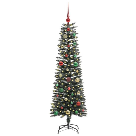 vidaXL Kunstkerstboom Groen 43 x 43 x 150 cm PVC en Plastic en Staal afbeelding3 - 1