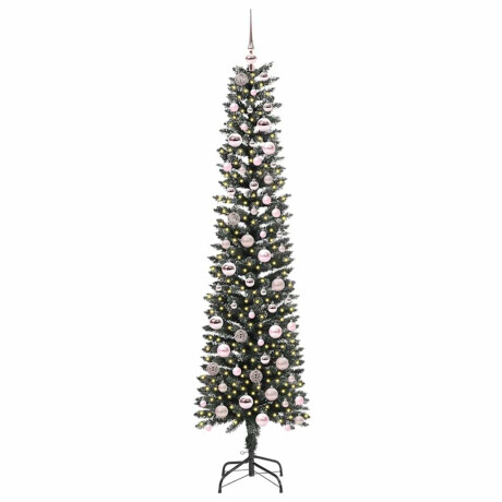 vidaXL Kunstkerstboom Groen 58 x 58 x 210 cm PVC en Plastic en Staal afbeelding3 - 1