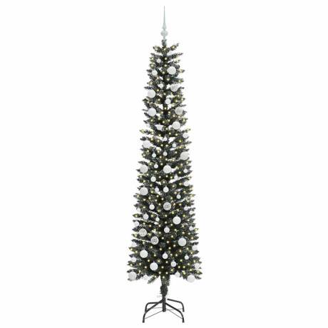 vidaXL Kunstkerstboom Groen 58 x 58 x 210 cm PVC en Plastic en Staal afbeelding3 - 1