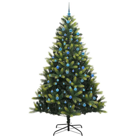 vidaXL Kunstmatige Gehingde Kerstboom 300 LEDs Groen 240 cm PVC en PE afbeelding3 - 1