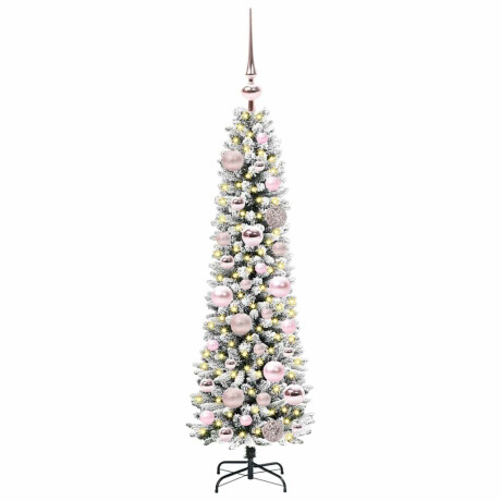 vidaXL Kunstkerstboom Groen en wit 120 cm PVC en Metaal en Plastic afbeelding3 - 1