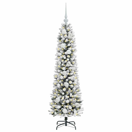 vidaXL Kunstkerstboom Groen en wit 120 cm PVC en Metaal en Plastic afbeelding3 - 1