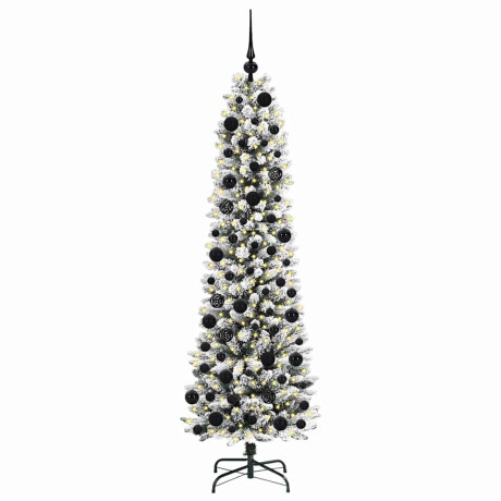 vidaXL Kunstkerstboom Groen en wit 180 cm PVC en Metaal en Plastic afbeelding3 - 1