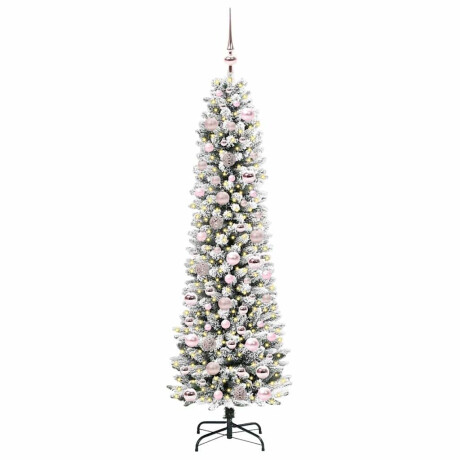 vidaXL Kunstkerstboom Groen en wit 180 cm PVC en Metaal en Plastic afbeelding3 - 1