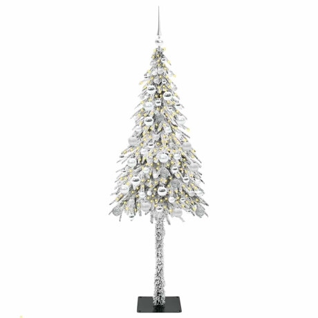 vidaXL Kerstboom met 300 LED met standaard Wit 180 cm PE en staal afbeelding3 - 1