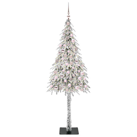 vidaXL Kerstboom met 300 LED met standaard Wit 210 cm PE en staal afbeelding3 - 1