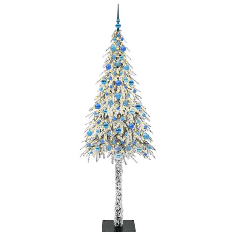 vidaXL Kerstboom met 300 LED met standaard Wit 210 cm PE en staal afbeelding3 - 1