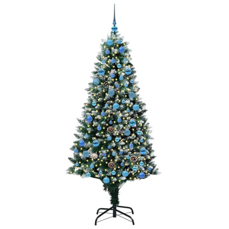 vidaXL Kunstkerstboom Groen 180 cm PVC en Staal en Kunststof afbeelding3 - 1