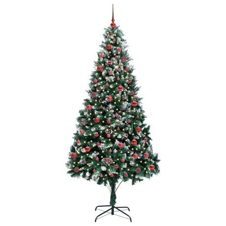 vidaXL Kunstkerstboom Groen 210 cm PVC en Staal en Kunststof afbeelding3 - 1