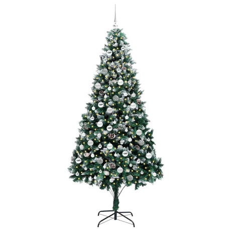 vidaXL Kunstkerstboom Groen 210 cm PVC en Staal en Kunststof afbeelding3 - 1