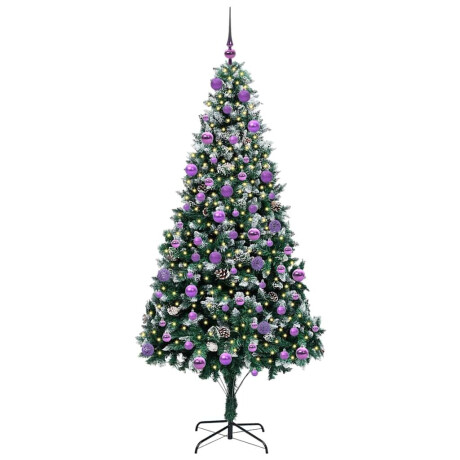 vidaXL Kunstkerstboom Groen 210 cm PVC en Staal en Kunststof afbeelding3 - 1