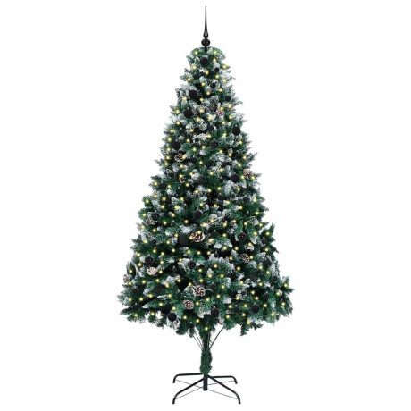 vidaXL Kunstkerstboom Groen 240 cm PVC en Staal en Kunststof afbeelding3 - 1