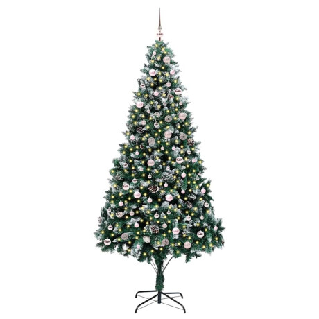 vidaXL Kunstkerstboom Groen 240 cm PVC en Staal en Kunststof afbeelding3 - 1