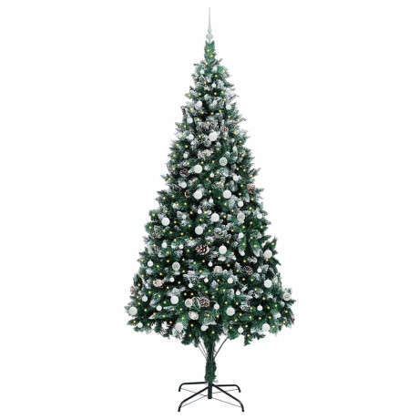 vidaXL Kunstkerstboom Groen 240 cm PVC en Staal en Kunststof afbeelding3 - 1