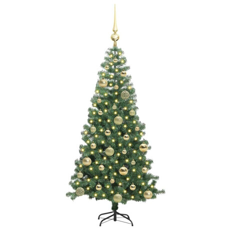 vidaXL Kerstboom met 150 LED met standaard Groen 120 cm PVC afbeelding3 - 1