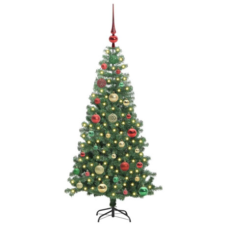 vidaXL Kerstboom met 150 LED met standaard Groen 120 cm PVC afbeelding3 - 1