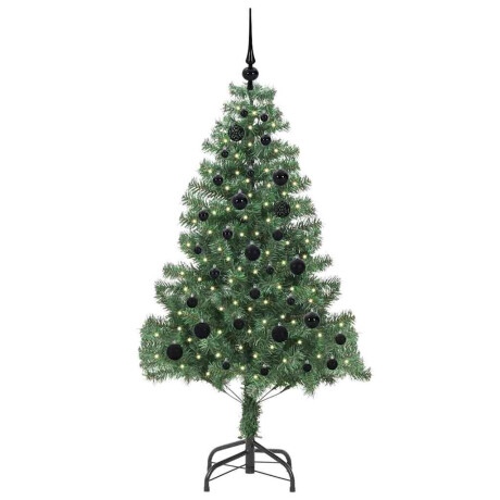vidaXL Kerstboom met 150 LED met standaard Groen 150 cm PVC afbeelding3 - 1