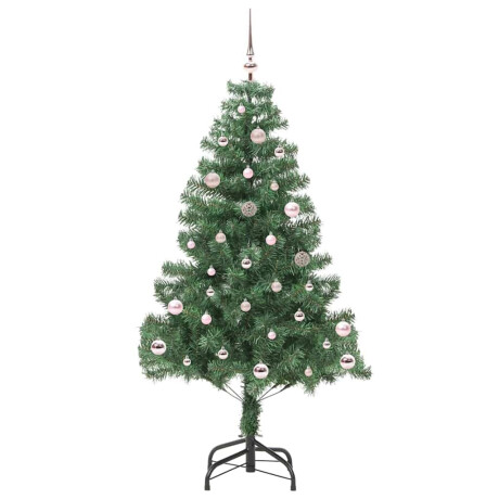 vidaXL Kerstboom met 150 LED met standaard Groen 150 cm PVC afbeelding3 - 1