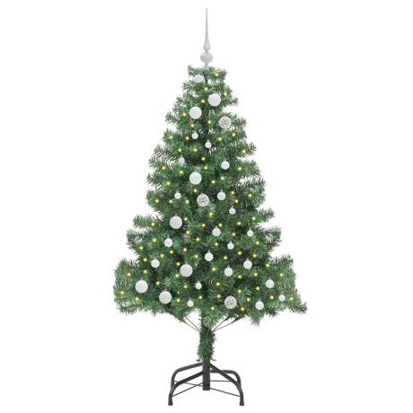 vidaXL Kerstboom met 150 LED met standaard Groen 150 cm PVC afbeelding3 - 1