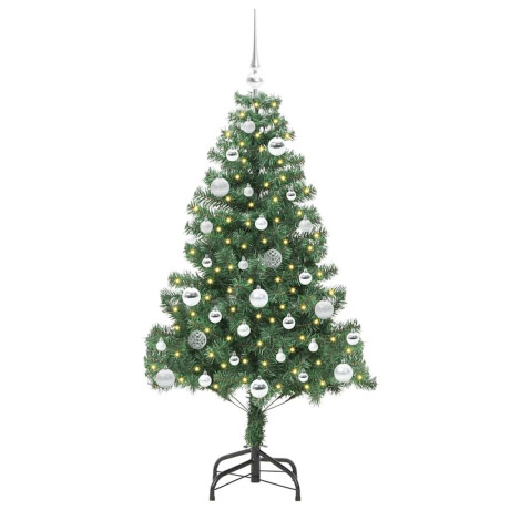 vidaXL Kerstboom met 150 LED met standaard Groen 150 cm PVC afbeelding3 - 1
