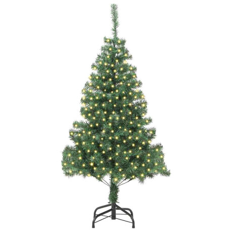 vidaXL Kunstkerstboom met LED -striplichten Groen 180 x 40 cm PVC afbeelding3 - 1