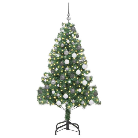 vidaXL Kunstkerstboom met LED -striplichten Groen 180 x 40 cm PVC afbeelding3 - 1