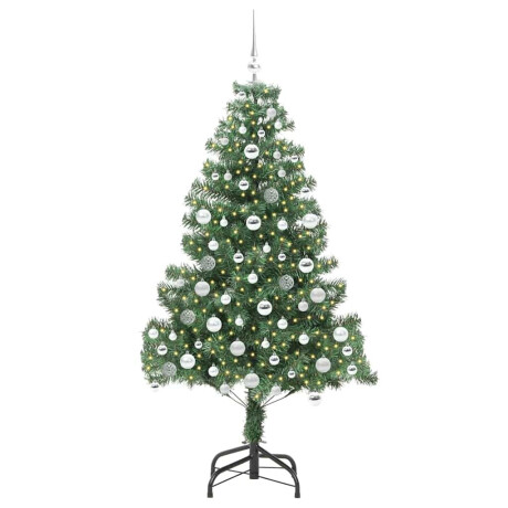 vidaXL Kerstboom met 300 LED met standaard Groen 180 cm PVC afbeelding3 - 1