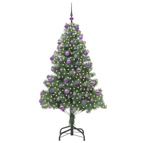 vidaXL Kerstboom met 300 LED met standaard Groen 180 cm PVC afbeelding3 - 1