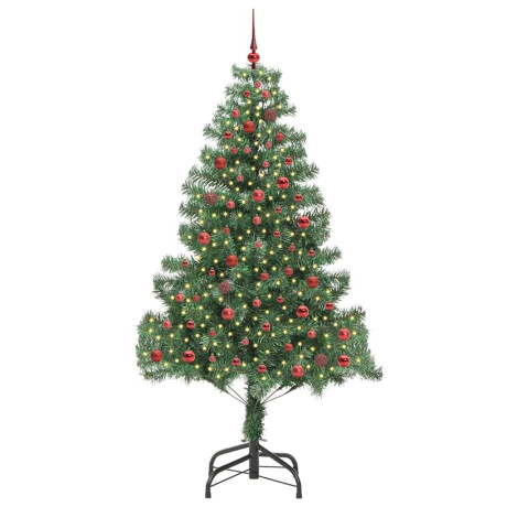 vidaXL Kerstboom met 300 LED met standaard Groen 210 cm PVC afbeelding3 - 1