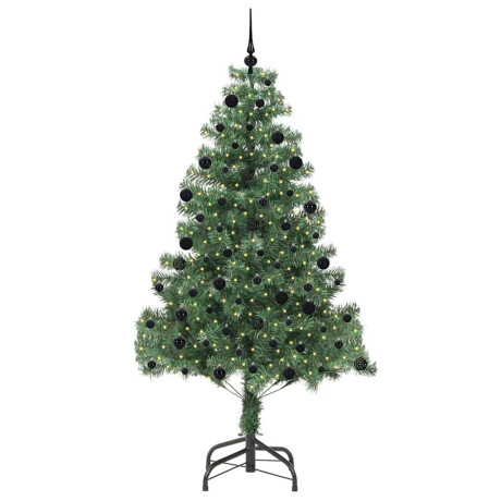 vidaXL Kerstboom met 300 LED met standaard Groen 210 cm PVC afbeelding3 - 1