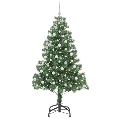 vidaXL Kerstboom met 300 LED met standaard Groen 210 cm PVC afbeelding3 - 1