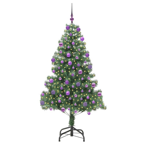 vidaXL Kerstboom met 300 LED met standaard Groen 210 cm PVC afbeelding3 - 1