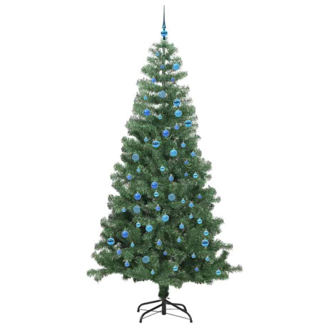 vidaXL Kerstboom met 300 LED met standaard Groen 240 cm PVC afbeelding3 - 1
