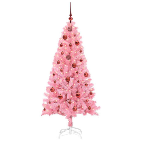 vidaXL Kerstboom met 150 LED met standaard Roze 150 cm PVC afbeelding3 - 1