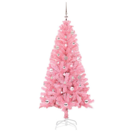 vidaXL Kerstboom met 150 LED met standaard Roze 150 cm PVC afbeelding3 - 1