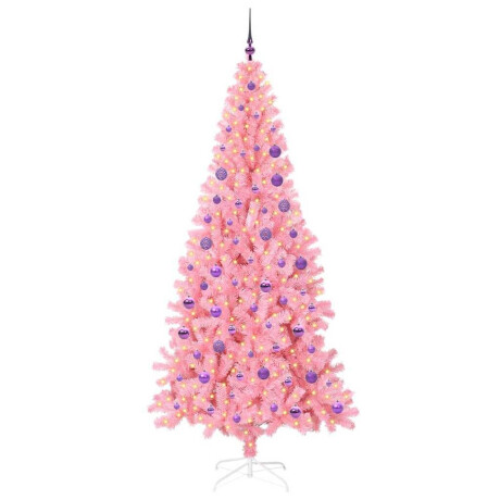 vidaXL Kerstboom met 300 LED met standaard Roze 180 cm PVC afbeelding3 - 1