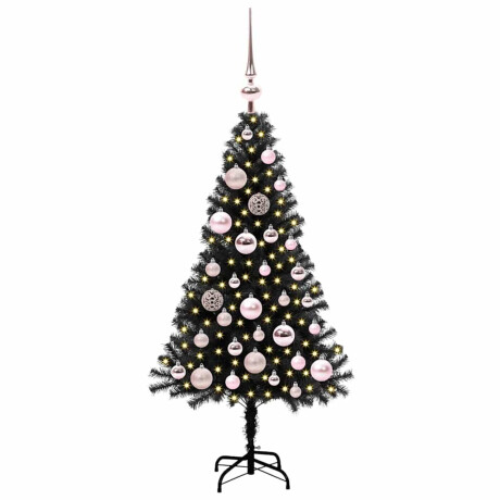 vidaXL Kerstboom met 150 LED met standaard Zwart 120 cm PVC afbeelding3 - 1