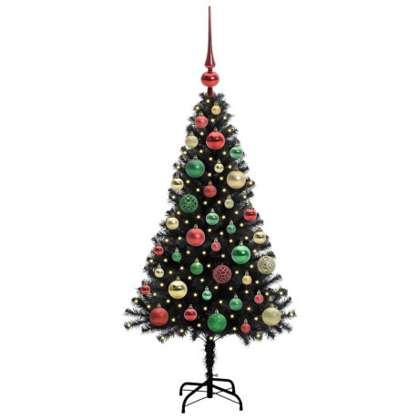 vidaXL Kerstboom met 150 LED met standaard Zwart 120 cm PVC afbeelding3 - 1