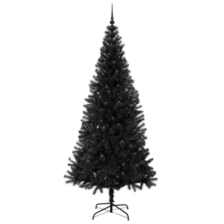 vidaXL Kerstboom met 300 LED met standaard Zwart 240 cm PVC afbeelding3 - 1