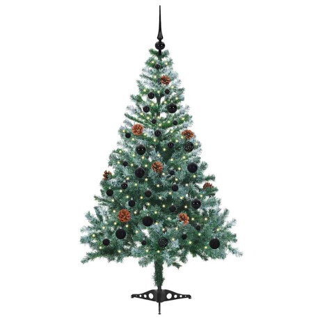 vidaXL Kunstkerstboom met 150 LED Groen 150 cm PVC en Staal afbeelding3 - 1