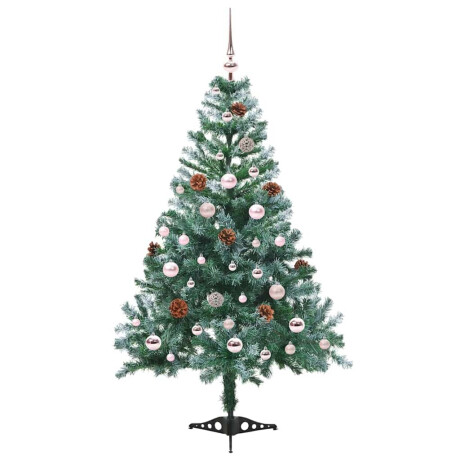 vidaXL Kunstkerstboom met 150 LED Groen 150 cm PVC en Staal afbeelding3 - 1