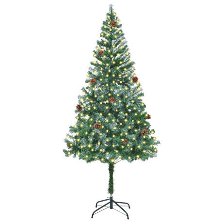 vidaXL Kunstkerstboom met 300 LED Groen 180 cm PVC en Staal afbeelding3 - 1