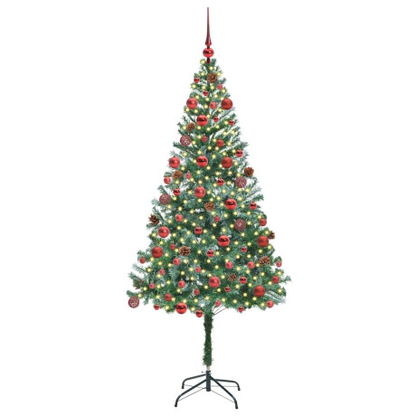 vidaXL Kunstkerstboom met 300 LED Groen 180 cm PVC en Staal afbeelding3 - 1