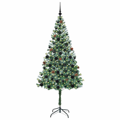 vidaXL Kunstkerstboom met 300 LED Groen 180 cm PVC en Staal afbeelding3 - 1