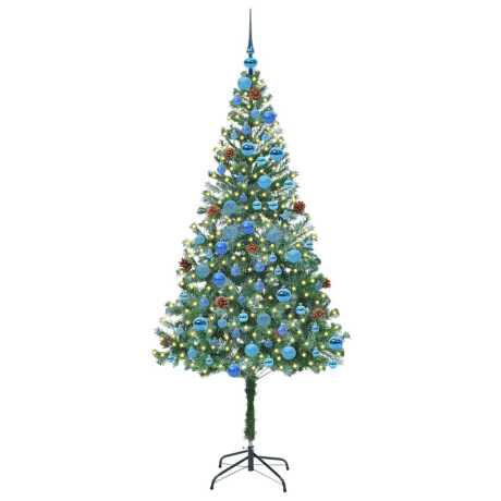vidaXL Kunstkerstboom met 300 LED Groen 180 cm PVC en Staal afbeelding3 - 1