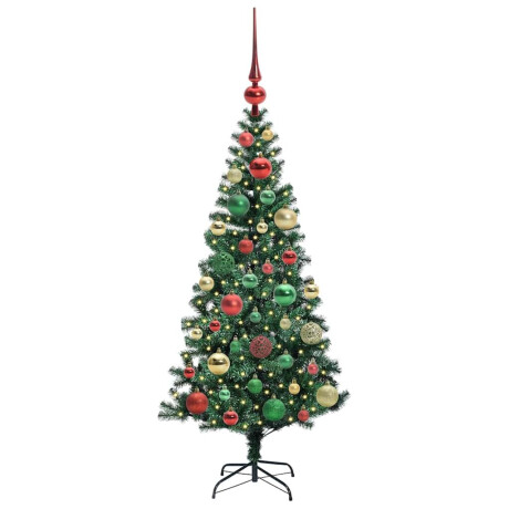 vidaXL Kunstmatig Voorverlicht Kerstboom Groen 120cm PVC en Metaal afbeelding3 - 1