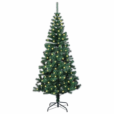 vidaXL Kunstkerstboom met decoratieve touwlichten Groen 150 cm PVC afbeelding3 - 1