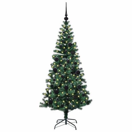 vidaXL Kunstmatig Voorverlicht Kerstboom Groen 150cm PVC en Metaal afbeelding3 - 1